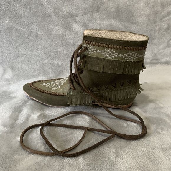 Freebird By Steven Shoes - Freebird‎ by Steven Tribe Boots Womens Size 6 Suede Embroidered Aztec Southwest